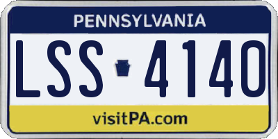 PA license plate LSS4140