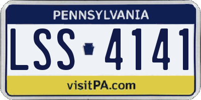 PA license plate LSS4141