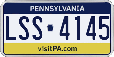 PA license plate LSS4145