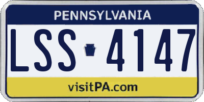 PA license plate LSS4147