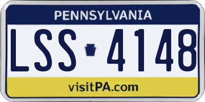PA license plate LSS4148