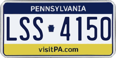 PA license plate LSS4150