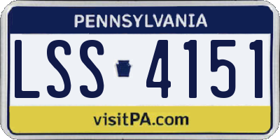 PA license plate LSS4151