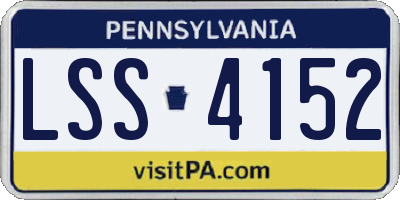 PA license plate LSS4152