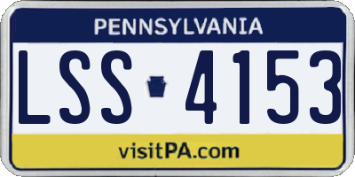 PA license plate LSS4153