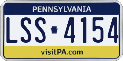 PA license plate LSS4154