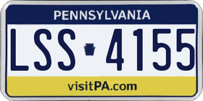 PA license plate LSS4155