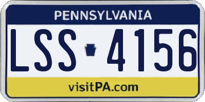 PA license plate LSS4156