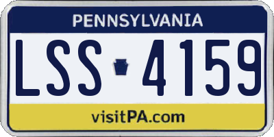 PA license plate LSS4159