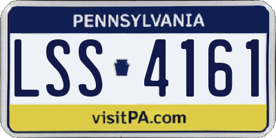 PA license plate LSS4161