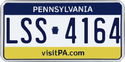 PA license plate LSS4164