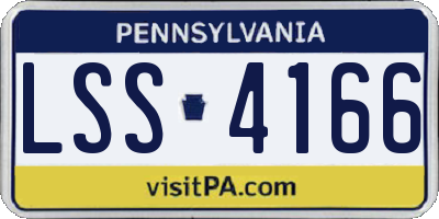 PA license plate LSS4166