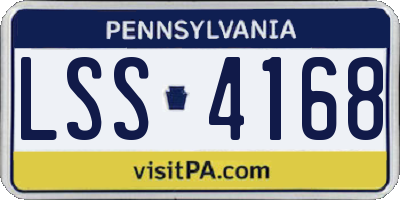 PA license plate LSS4168