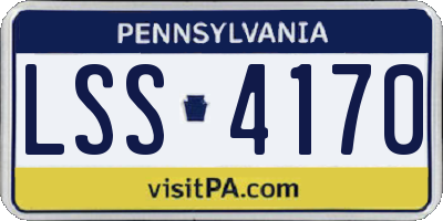 PA license plate LSS4170