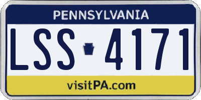 PA license plate LSS4171