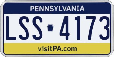 PA license plate LSS4173