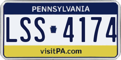 PA license plate LSS4174