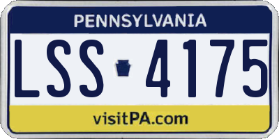 PA license plate LSS4175
