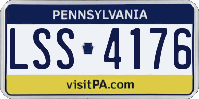 PA license plate LSS4176