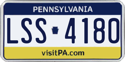 PA license plate LSS4180