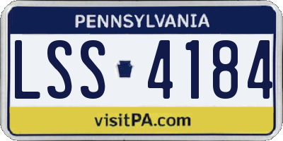PA license plate LSS4184