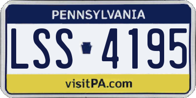 PA license plate LSS4195