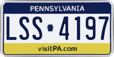 PA license plate LSS4197