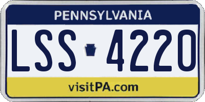 PA license plate LSS4220