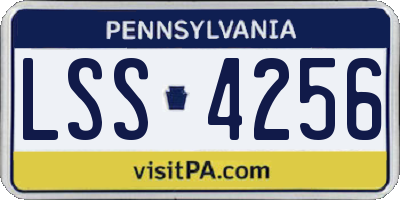 PA license plate LSS4256
