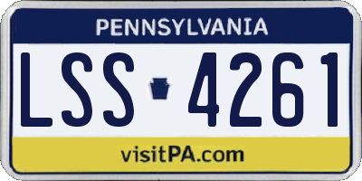 PA license plate LSS4261