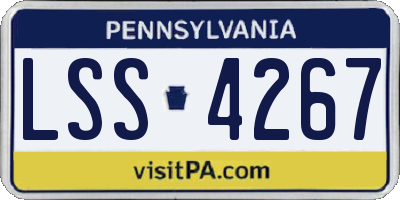 PA license plate LSS4267