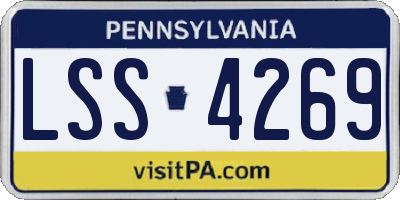 PA license plate LSS4269