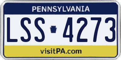 PA license plate LSS4273