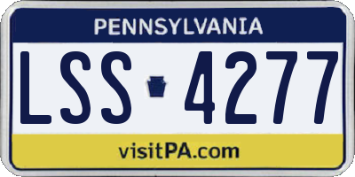 PA license plate LSS4277