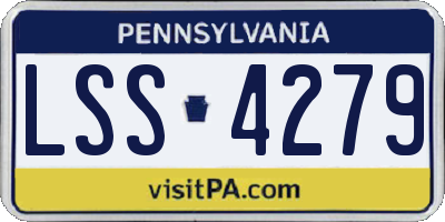 PA license plate LSS4279