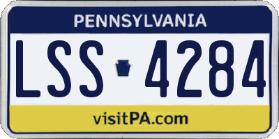 PA license plate LSS4284