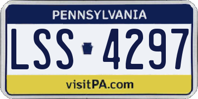 PA license plate LSS4297