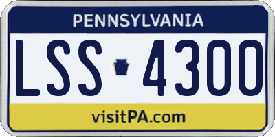 PA license plate LSS4300