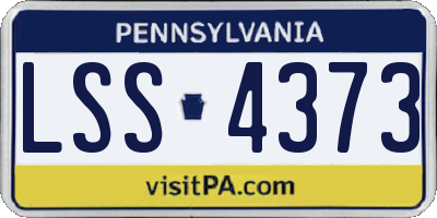 PA license plate LSS4373