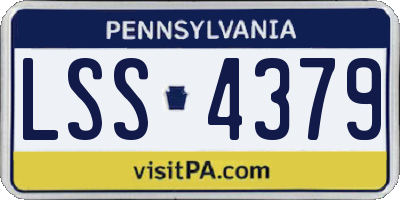 PA license plate LSS4379