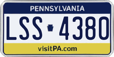 PA license plate LSS4380