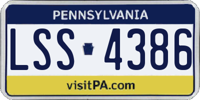 PA license plate LSS4386