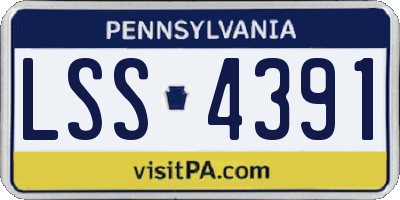 PA license plate LSS4391