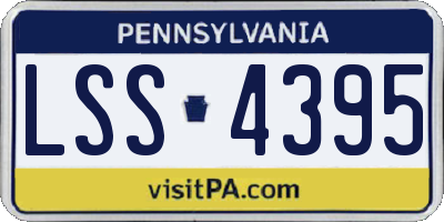 PA license plate LSS4395