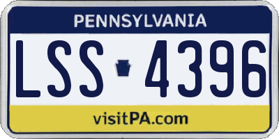 PA license plate LSS4396