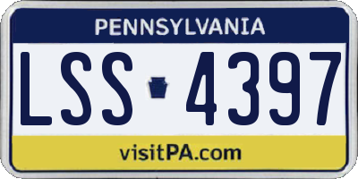 PA license plate LSS4397