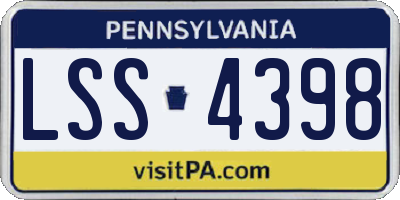 PA license plate LSS4398