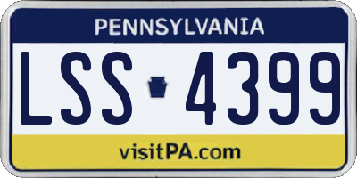 PA license plate LSS4399