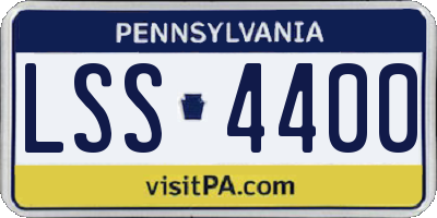 PA license plate LSS4400