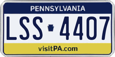 PA license plate LSS4407